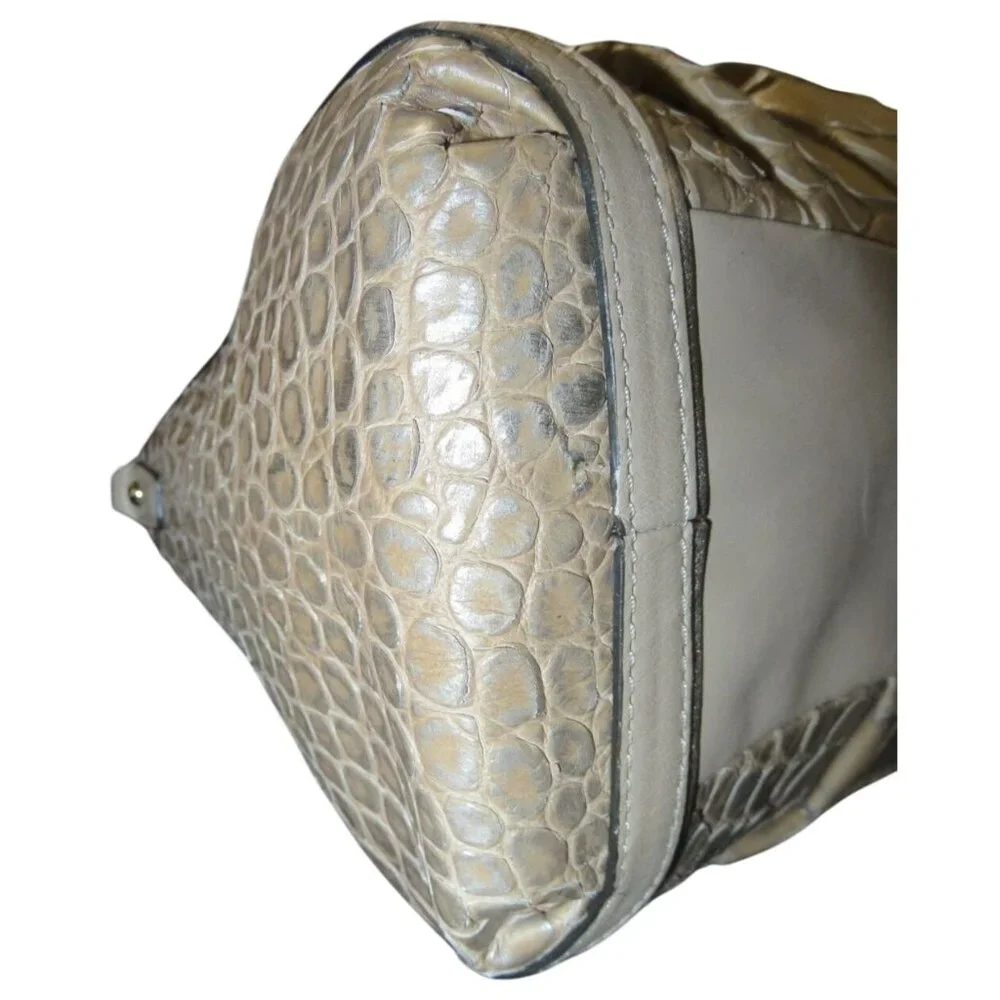 Coach Ashley Limited Edition Tan Croc Embossed Leather Satchel Crossbody